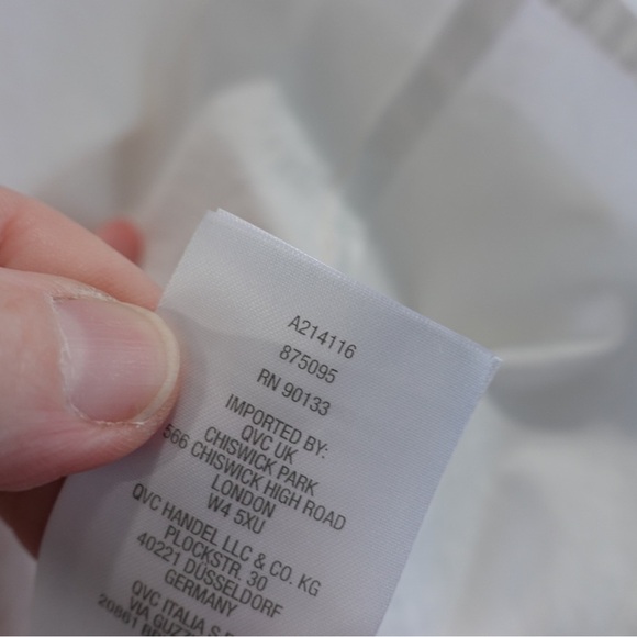 Linea Louis Dell’Olio Sz 3X White Button Front Shirt w/ Pocket Button Up - Picture 14 of 14